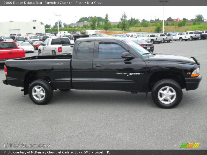 Black / Mist Gray 2000 Dodge Dakota Sport Extended Cab 4x4