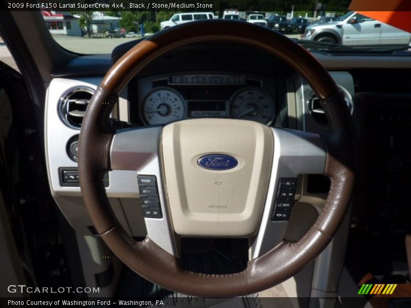 Black / Stone/Medium Stone 2009 Ford F150 Lariat SuperCrew 4x4