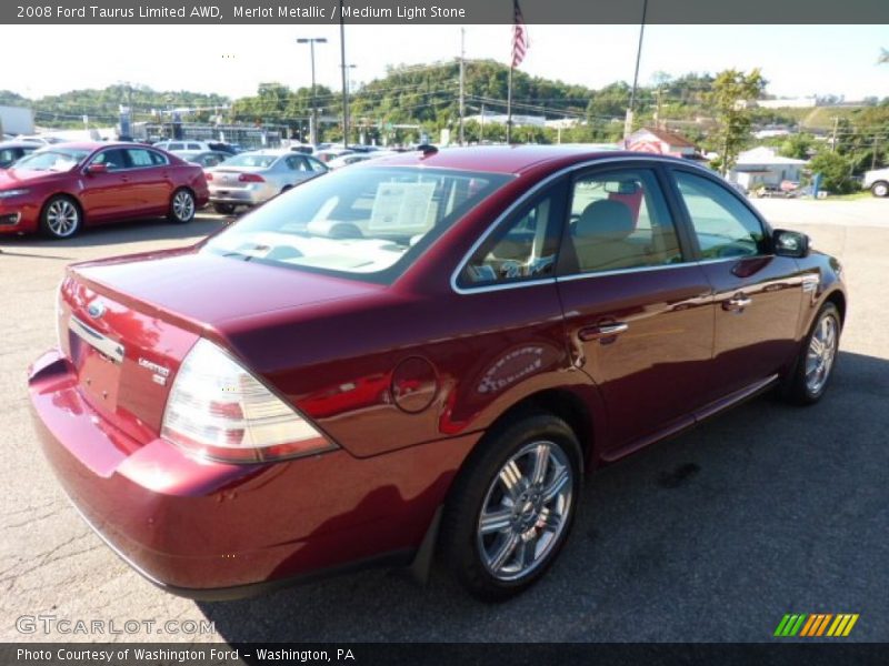 Merlot Metallic / Medium Light Stone 2008 Ford Taurus Limited AWD