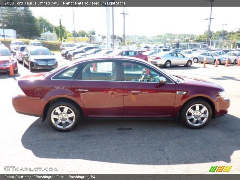 Merlot Metallic / Medium Light Stone 2008 Ford Taurus Limited AWD