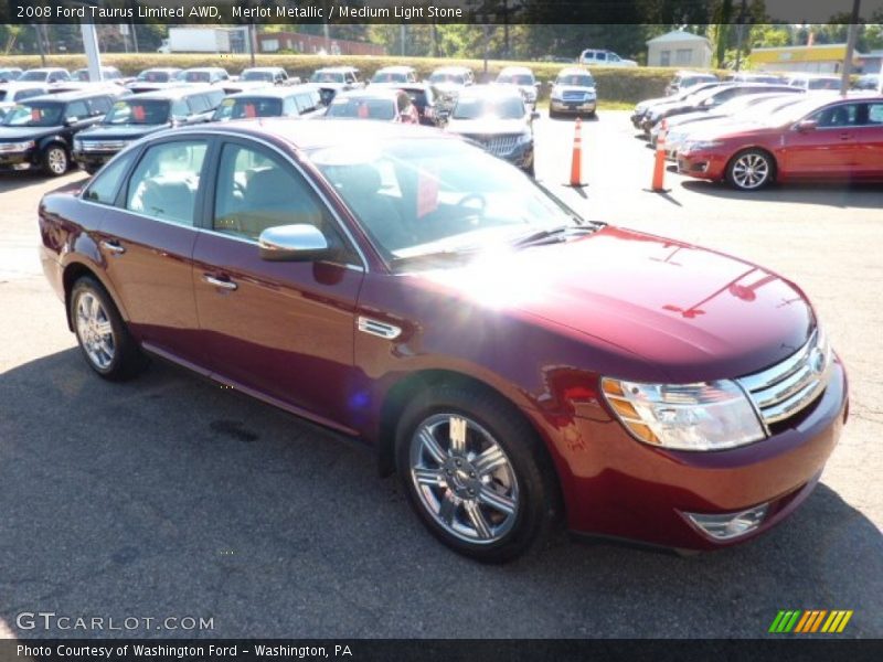 Merlot Metallic / Medium Light Stone 2008 Ford Taurus Limited AWD