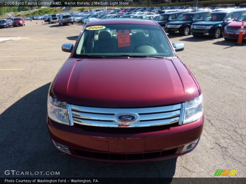 Merlot Metallic / Medium Light Stone 2008 Ford Taurus Limited AWD