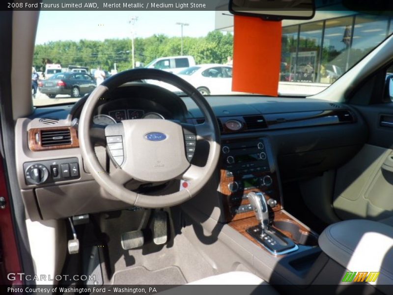 Merlot Metallic / Medium Light Stone 2008 Ford Taurus Limited AWD