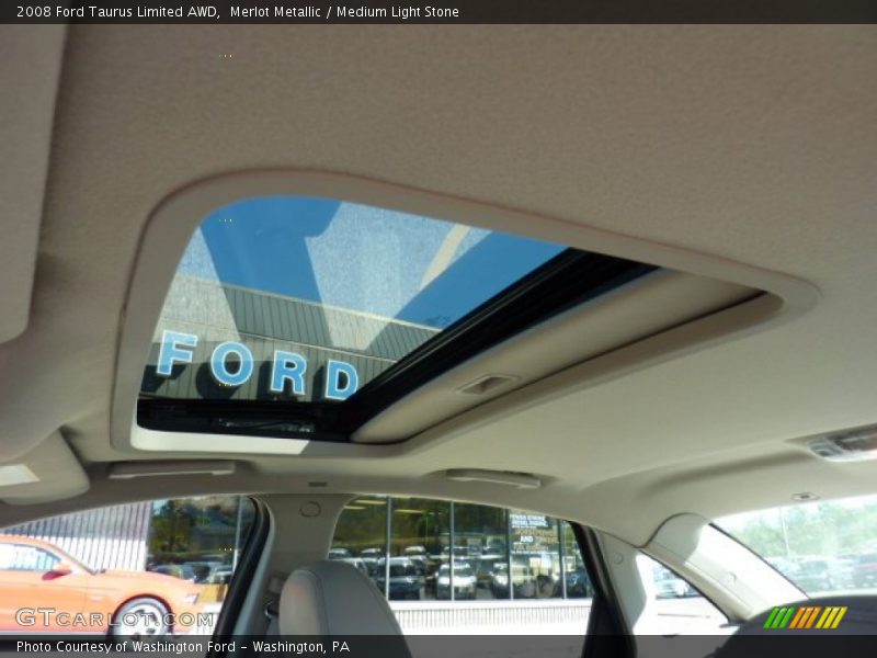 Merlot Metallic / Medium Light Stone 2008 Ford Taurus Limited AWD