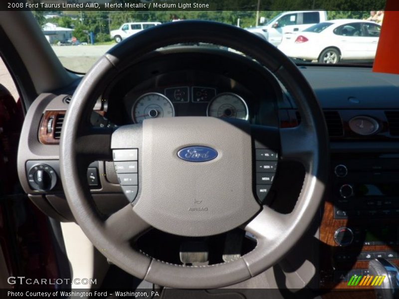 Merlot Metallic / Medium Light Stone 2008 Ford Taurus Limited AWD