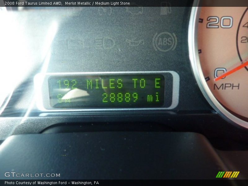 Merlot Metallic / Medium Light Stone 2008 Ford Taurus Limited AWD
