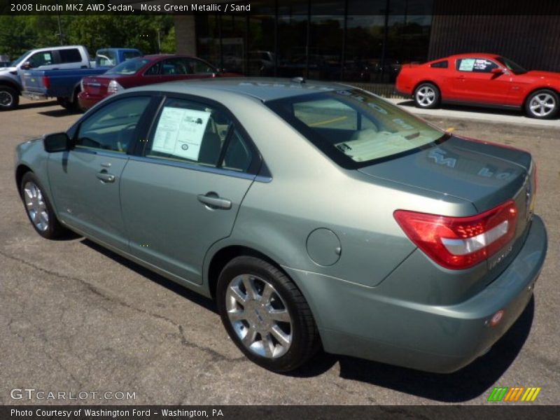 Moss Green Metallic / Sand 2008 Lincoln MKZ AWD Sedan