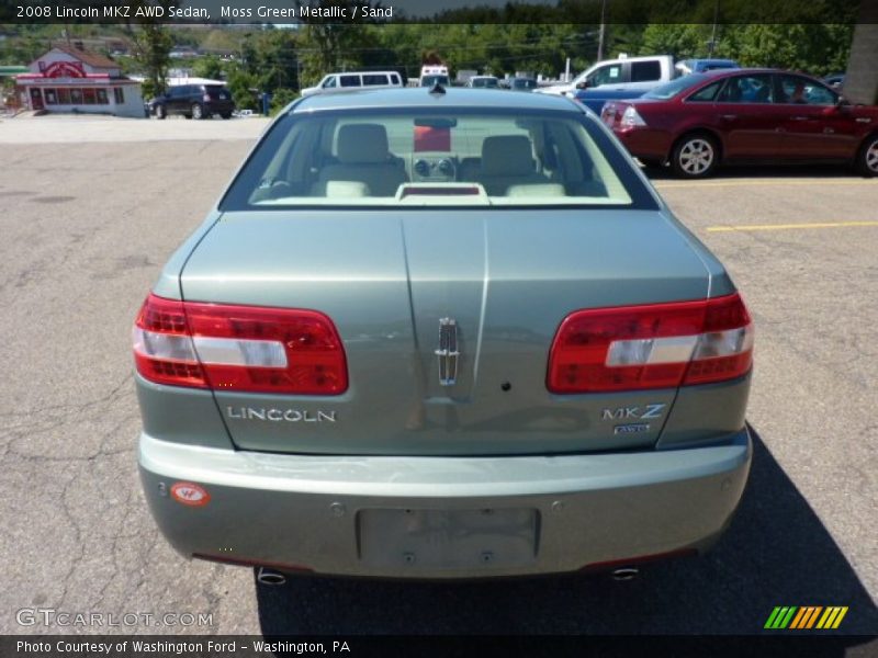 Moss Green Metallic / Sand 2008 Lincoln MKZ AWD Sedan
