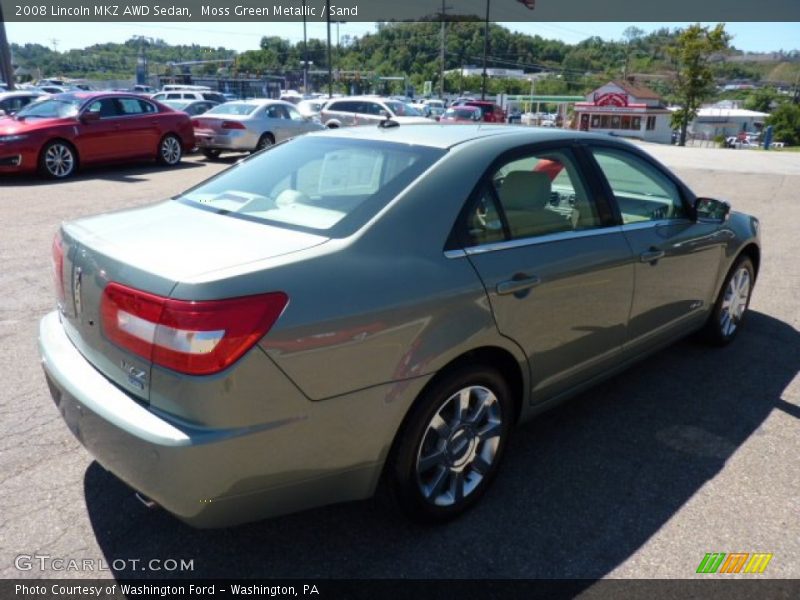 Moss Green Metallic / Sand 2008 Lincoln MKZ AWD Sedan