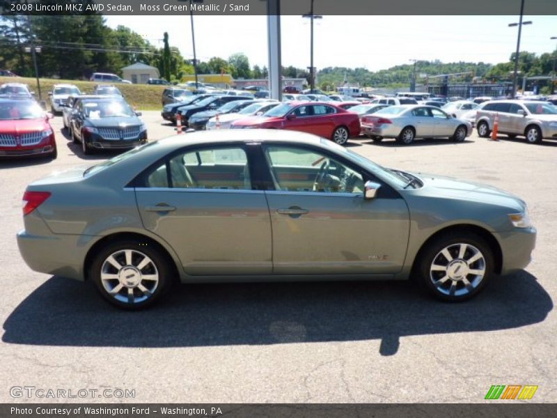Moss Green Metallic / Sand 2008 Lincoln MKZ AWD Sedan