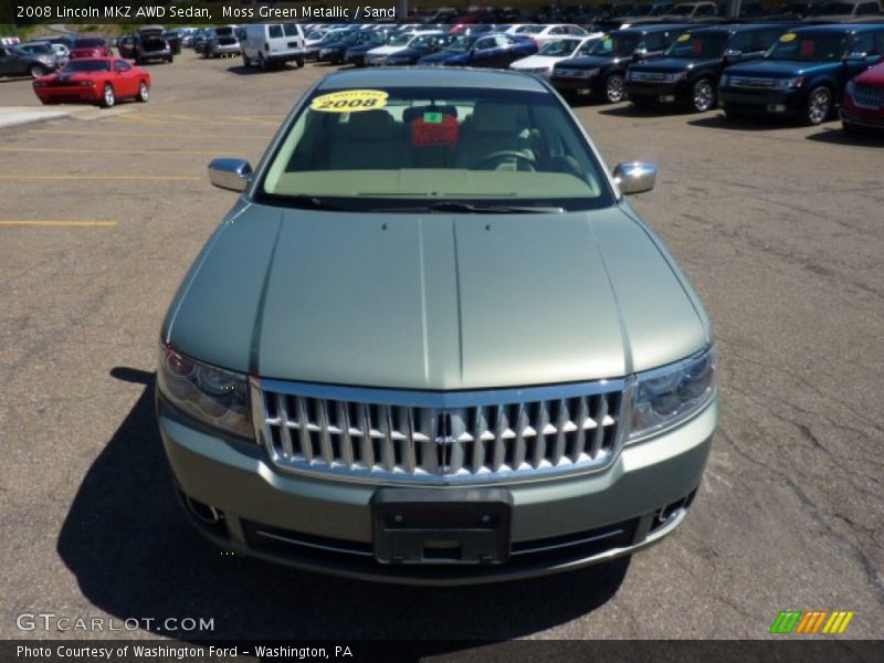 Moss Green Metallic / Sand 2008 Lincoln MKZ AWD Sedan