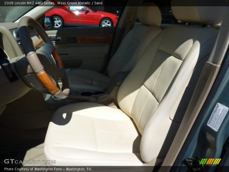 Moss Green Metallic / Sand 2008 Lincoln MKZ AWD Sedan