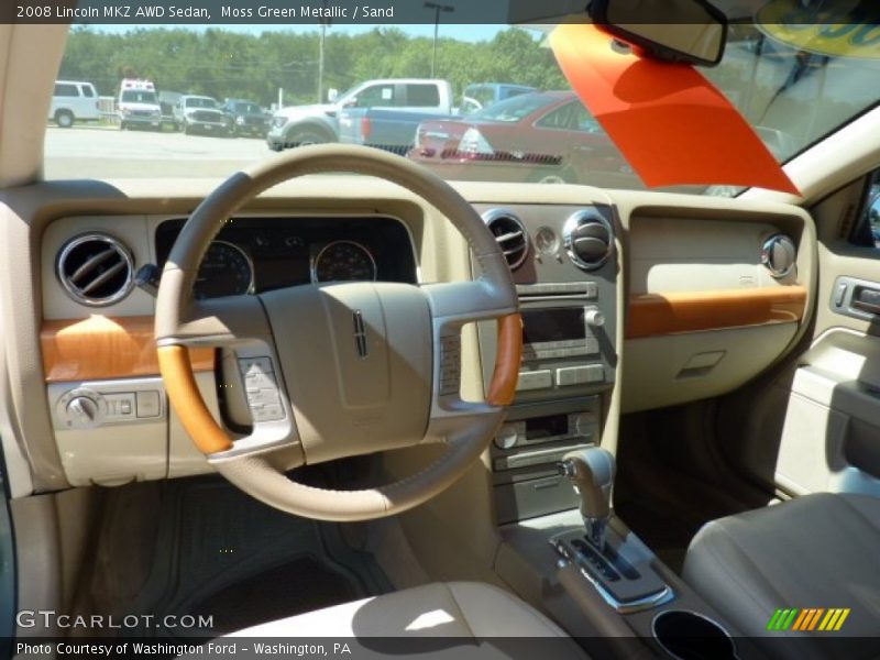Moss Green Metallic / Sand 2008 Lincoln MKZ AWD Sedan
