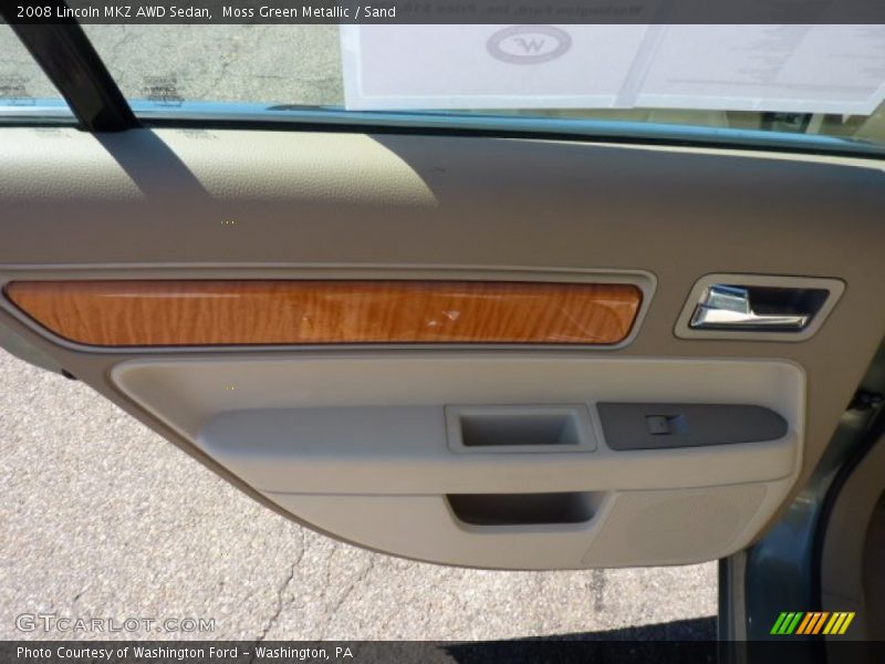 Moss Green Metallic / Sand 2008 Lincoln MKZ AWD Sedan