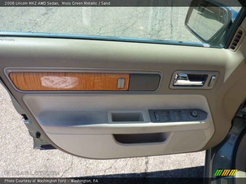 Moss Green Metallic / Sand 2008 Lincoln MKZ AWD Sedan