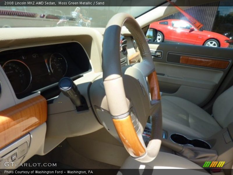 Moss Green Metallic / Sand 2008 Lincoln MKZ AWD Sedan