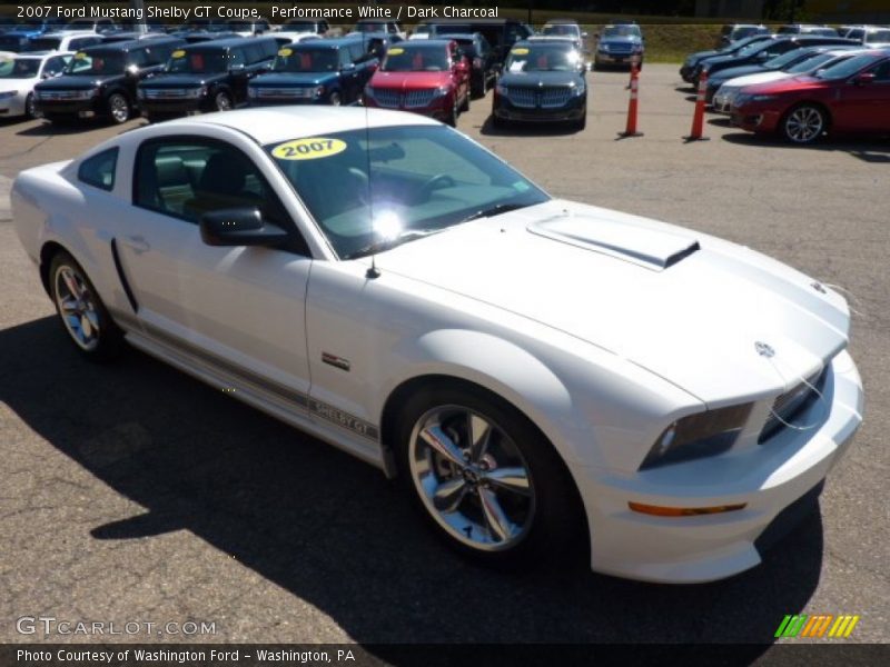 Performance White / Dark Charcoal 2007 Ford Mustang Shelby GT Coupe