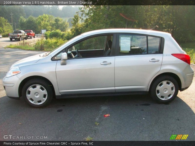 Brilliant Silver / Charcoal 2008 Nissan Versa 1.8 S Hatchback