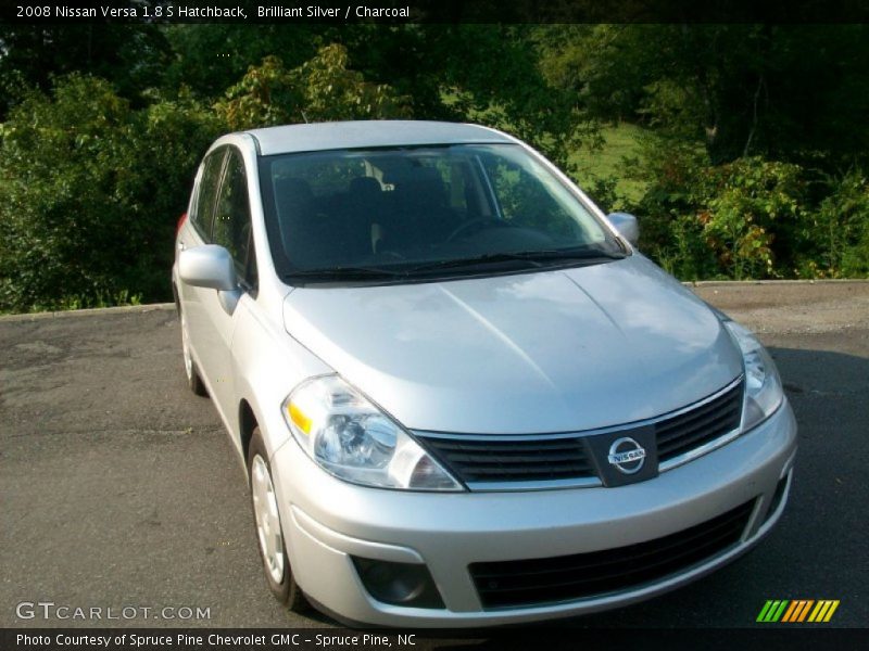Brilliant Silver / Charcoal 2008 Nissan Versa 1.8 S Hatchback