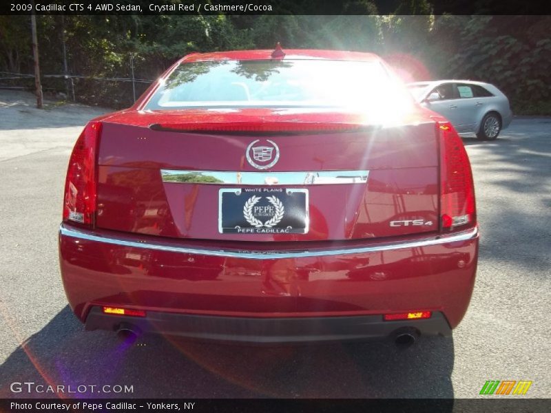 Crystal Red / Cashmere/Cocoa 2009 Cadillac CTS 4 AWD Sedan