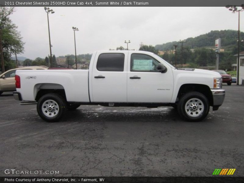 Summit White / Dark Titanium 2011 Chevrolet Silverado 2500HD Crew Cab 4x4