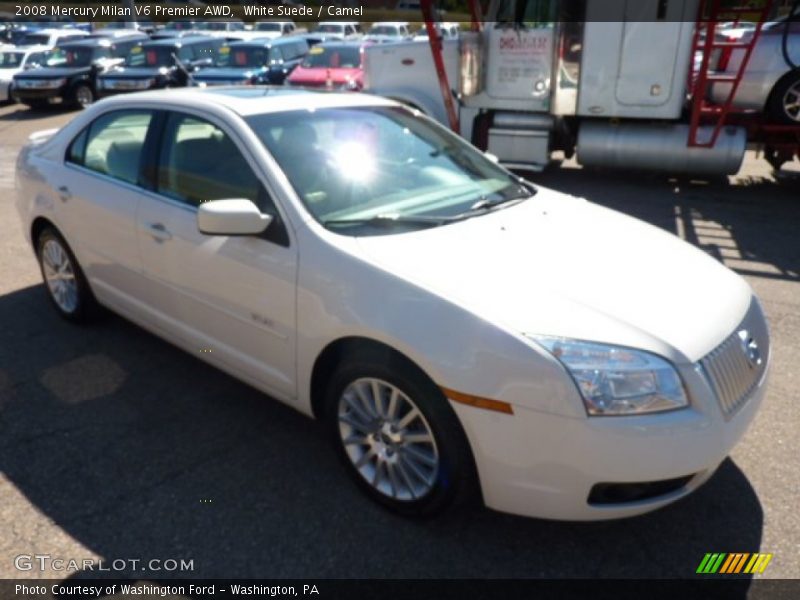 White Suede / Camel 2008 Mercury Milan V6 Premier AWD