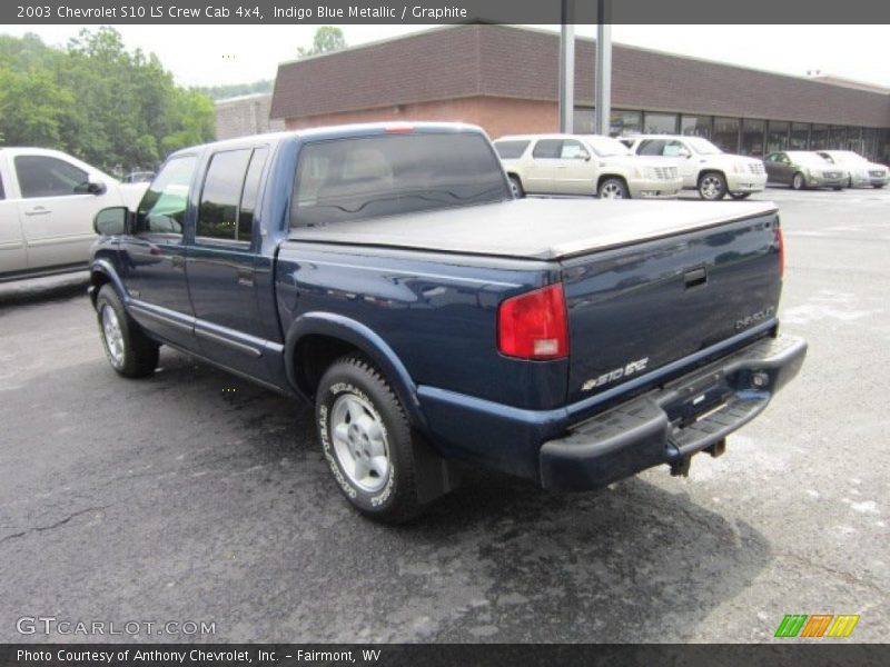 Indigo Blue Metallic / Graphite 2003 Chevrolet S10 LS Crew Cab 4x4