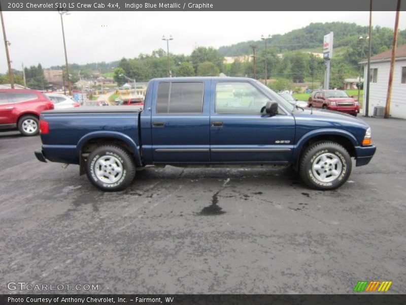 Indigo Blue Metallic / Graphite 2003 Chevrolet S10 LS Crew Cab 4x4