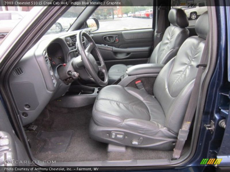 Indigo Blue Metallic / Graphite 2003 Chevrolet S10 LS Crew Cab 4x4