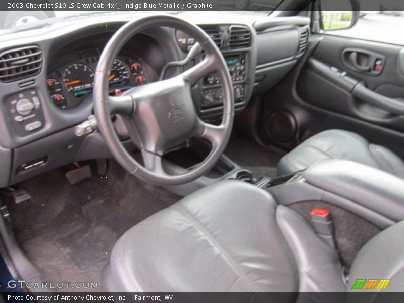 Indigo Blue Metallic / Graphite 2003 Chevrolet S10 LS Crew Cab 4x4
