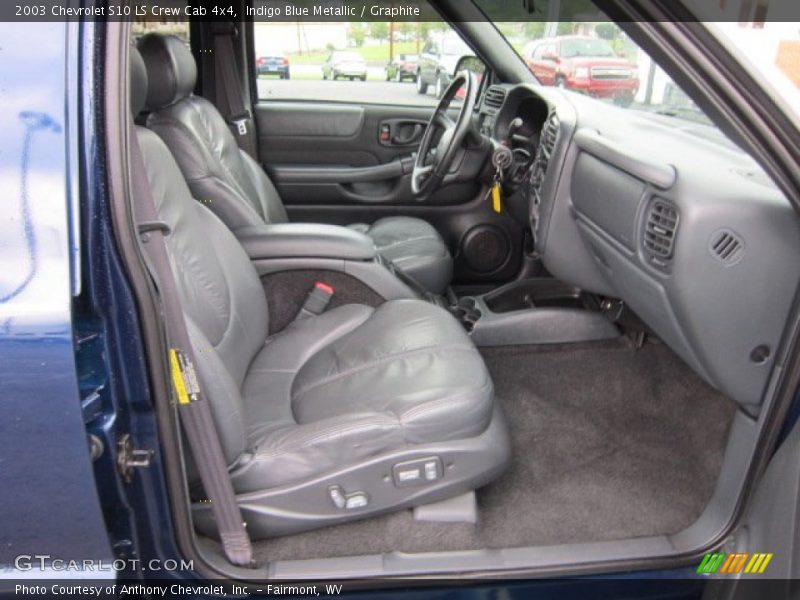 Indigo Blue Metallic / Graphite 2003 Chevrolet S10 LS Crew Cab 4x4
