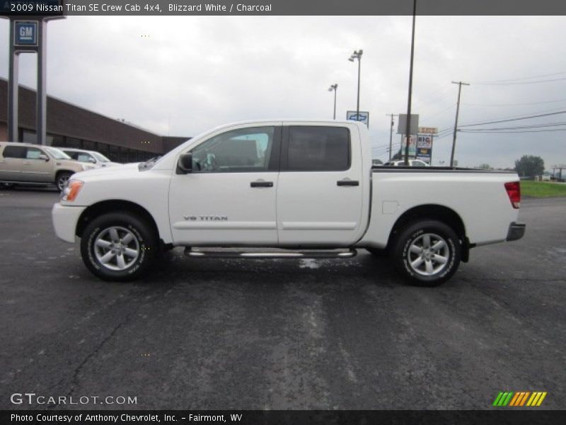 Blizzard White / Charcoal 2009 Nissan Titan SE Crew Cab 4x4