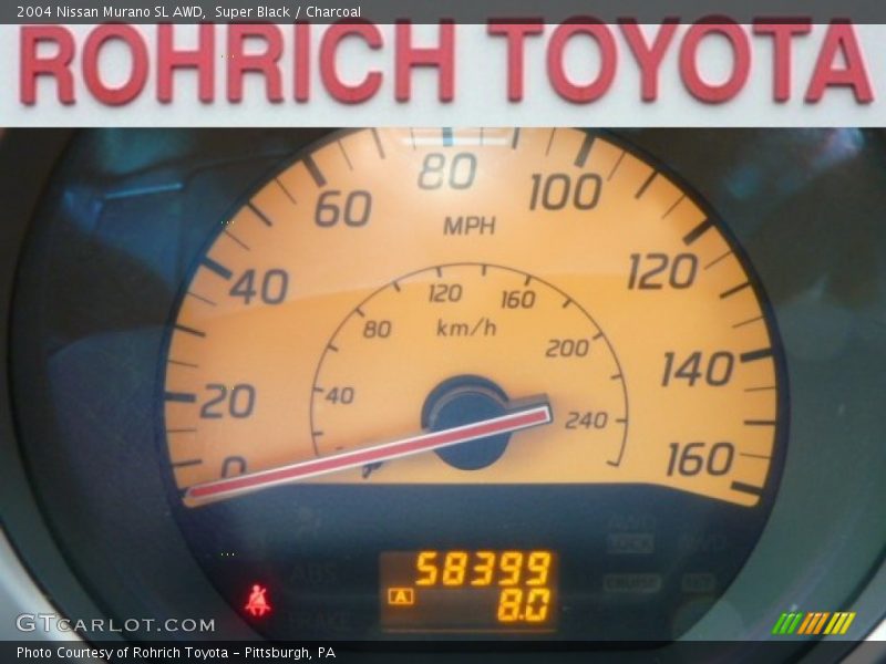 Super Black / Charcoal 2004 Nissan Murano SL AWD