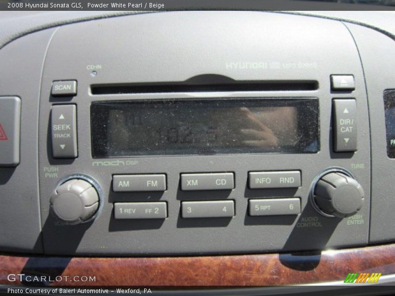 Powder White Pearl / Beige 2008 Hyundai Sonata GLS