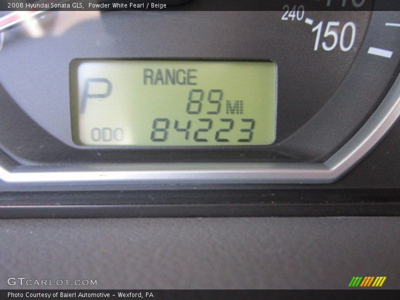 Powder White Pearl / Beige 2008 Hyundai Sonata GLS
