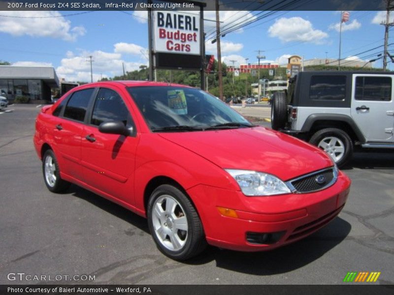 Infra-Red / Charcoal/Light Flint 2007 Ford Focus ZX4 SES Sedan