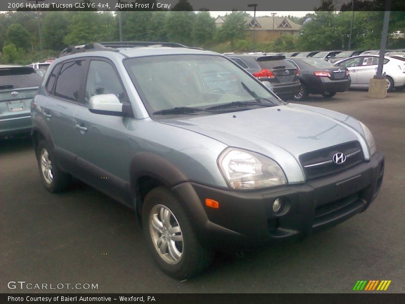 Alpine Frost / Gray 2006 Hyundai Tucson GLS V6 4x4