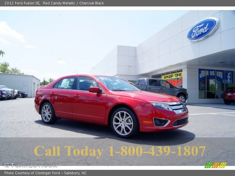 Red Candy Metallic / Charcoal Black 2012 Ford Fusion SE