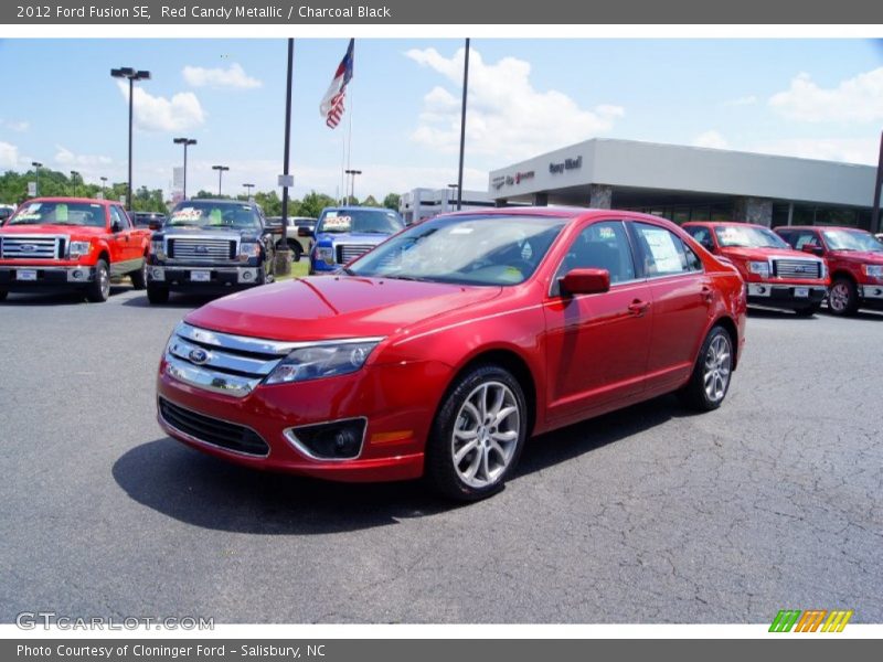 Red Candy Metallic / Charcoal Black 2012 Ford Fusion SE