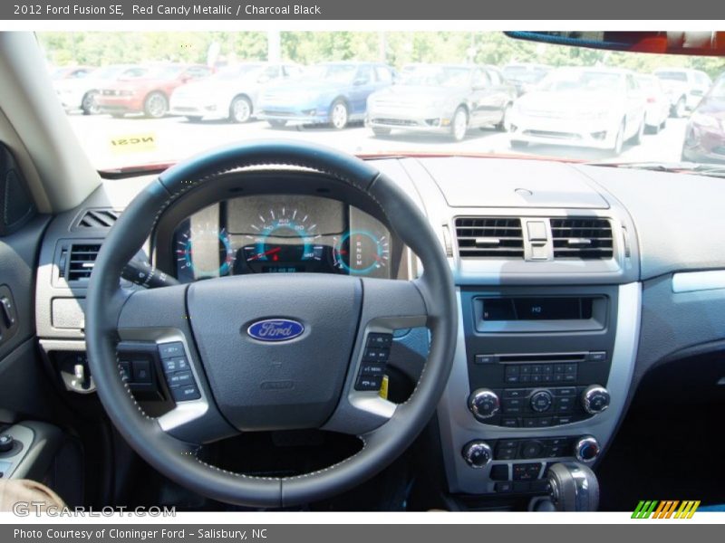 Red Candy Metallic / Charcoal Black 2012 Ford Fusion SE