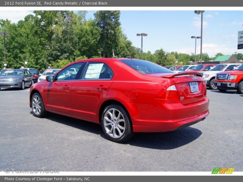 Red Candy Metallic / Charcoal Black 2012 Ford Fusion SE