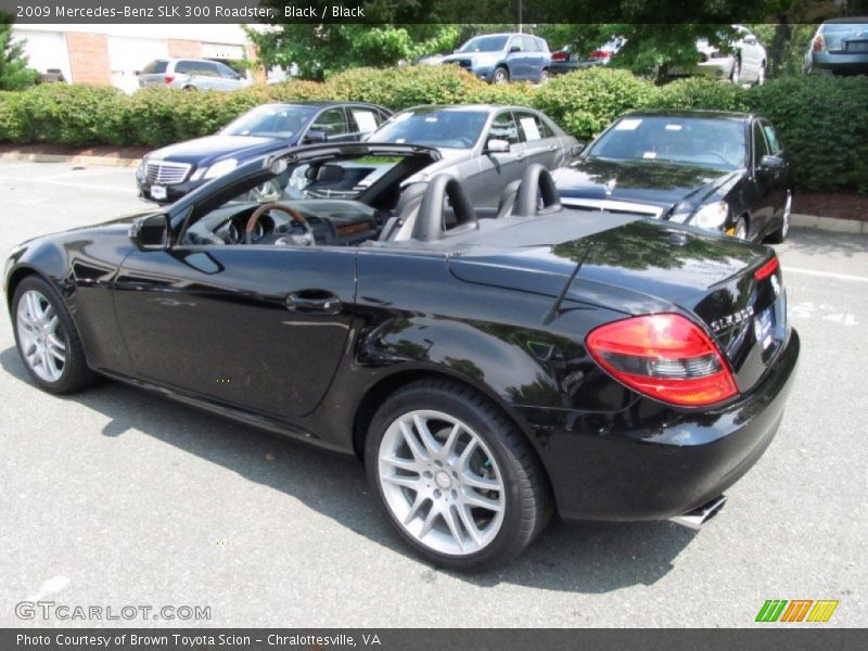 Black / Black 2009 Mercedes-Benz SLK 300 Roadster