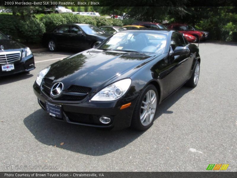Black / Black 2009 Mercedes-Benz SLK 300 Roadster