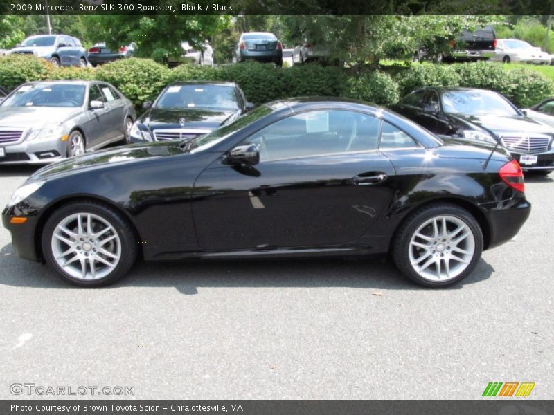 Black / Black 2009 Mercedes-Benz SLK 300 Roadster