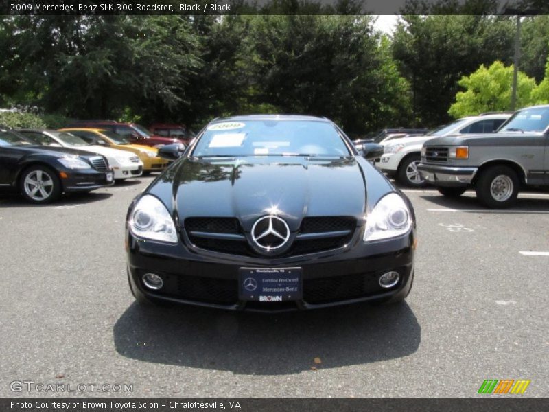 Black / Black 2009 Mercedes-Benz SLK 300 Roadster