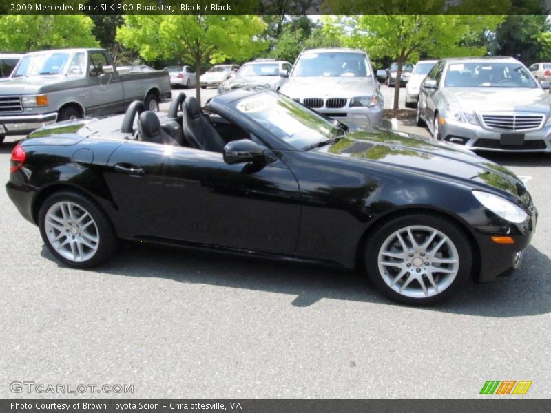 Black / Black 2009 Mercedes-Benz SLK 300 Roadster