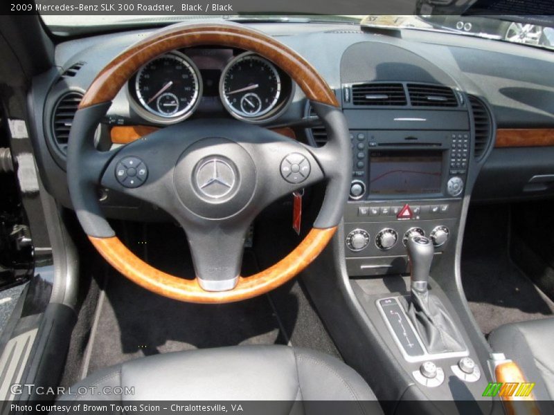 Black / Black 2009 Mercedes-Benz SLK 300 Roadster