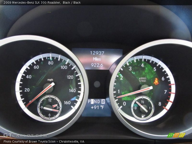 Black / Black 2009 Mercedes-Benz SLK 300 Roadster