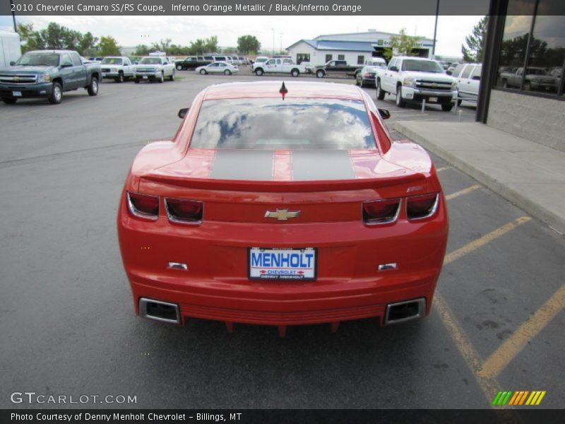 Inferno Orange Metallic / Black/Inferno Orange 2010 Chevrolet Camaro SS/RS Coupe