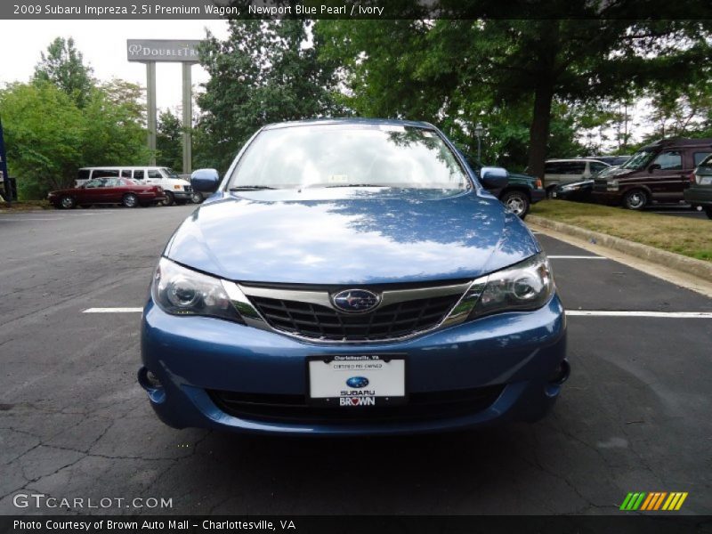 Newport Blue Pearl / Ivory 2009 Subaru Impreza 2.5i Premium Wagon